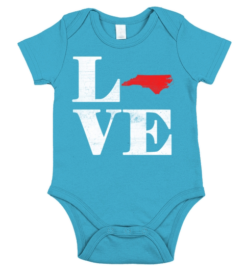 Proud America State Land Map Love North Carolina Short Sleeve Baby One-Piece