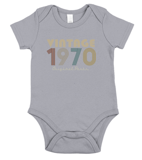 Retro Vintage 1970 Original Parts 49Th Birthday Short Sleeve Baby One-Piece