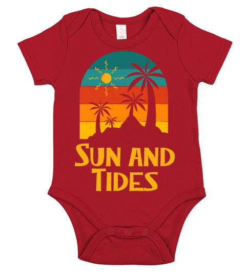 Sun and Tides Surfing Beach Surfer Ocean Holiday Short Sleeve Baby One-Piece