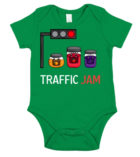 Traffic Jam Funny Illustrator Gift Short Sleeve Baby One-Piece
