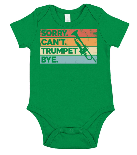Trumpet Player Vintage Retro Short Sleeve Baby One-Piece
