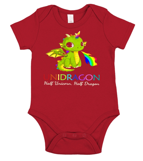 Unidragon half unicorn half unicorn LGBT Short Sleeve Baby One-Piece