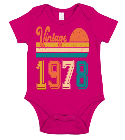Vintage 1978 birthday gift Short Sleeve Baby One-Piece