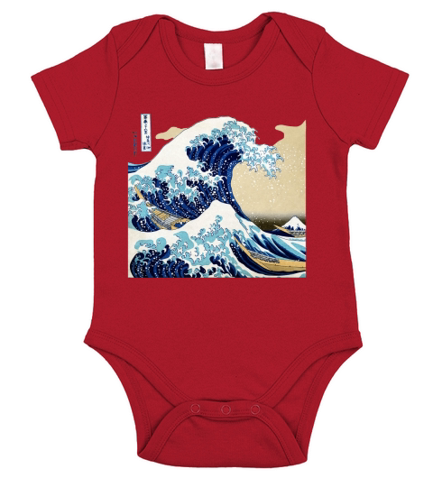 Vintage Kanagawa | The Great Wave T-Shirt | Japanese Art Short Sleeve Baby One-Piece