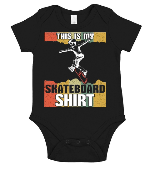 Vintage Skating Board Skate This My Skateboard Short Sleeve Baby One-Piece