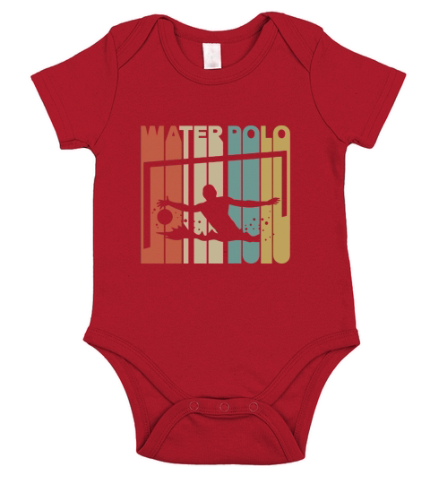 Vintage Style Water Polo Silhouette Short Sleeve Baby One-Piece