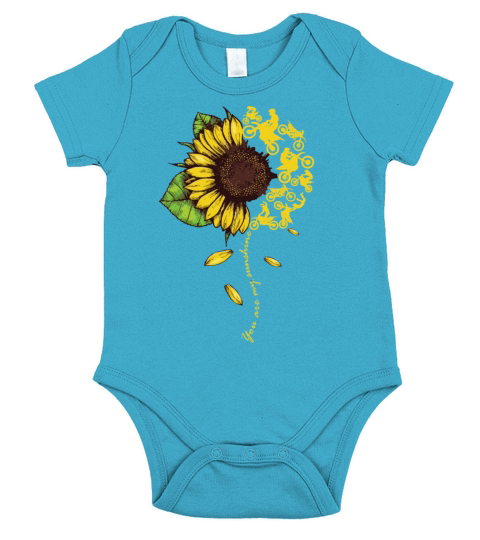 You Are My Sunshine Sunflower Dirtbike Motocross Short Sleeve Baby One-Piece