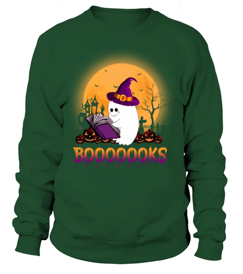 Booooooks Boo Read Books Halloween T Shirt Sweatshirt Unisex