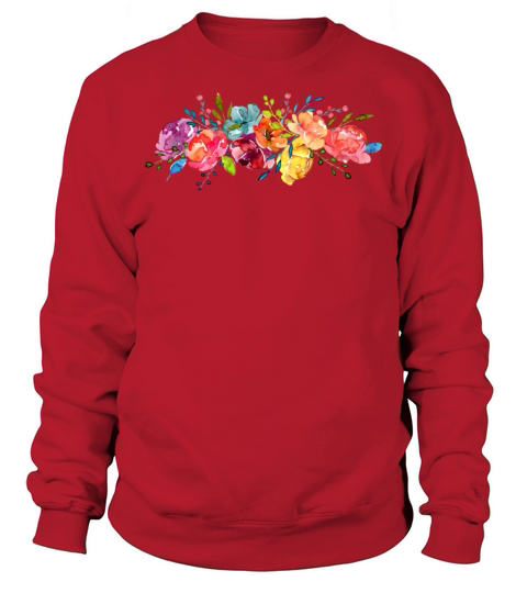 Bright Flowers Summer Watercolor Peonies Sweatshirt Unisex