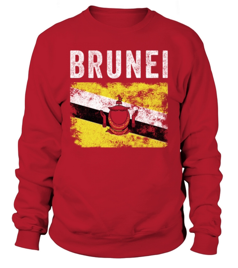 Brunei Flag Distressed - Bruneian Flag Sweatshirt Unisex