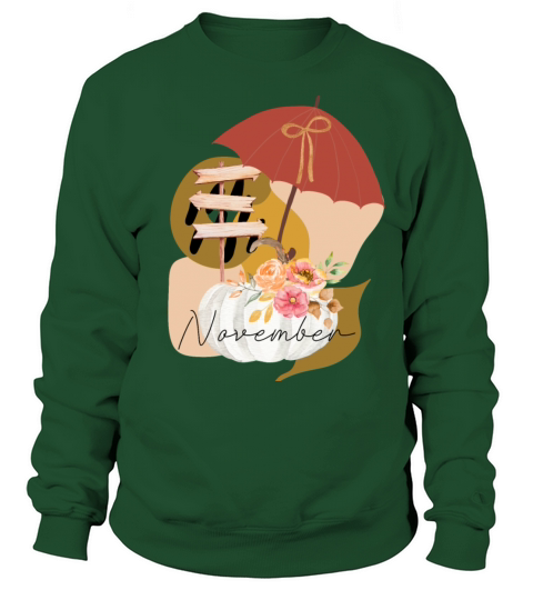 Fall November white pumpkin abstract Sweatshirt Unisex