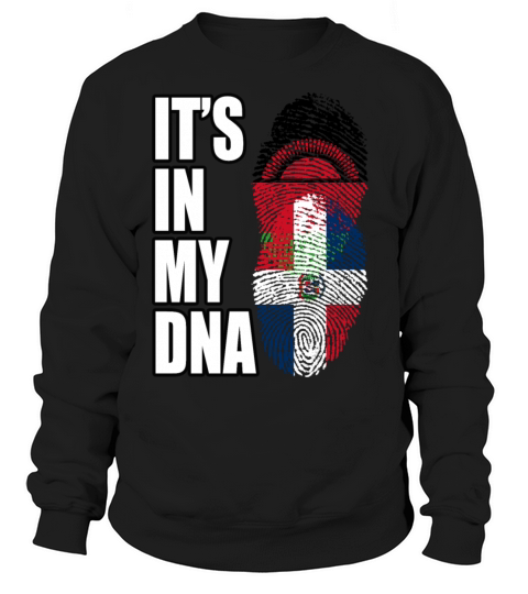 Malawian And Dominican Mix Heritage DNA Flag Sweatshirt Unisex