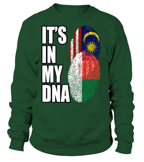 Malaysian And Malagasy Mix Heritage DNA Flag Sweatshirt Unisex