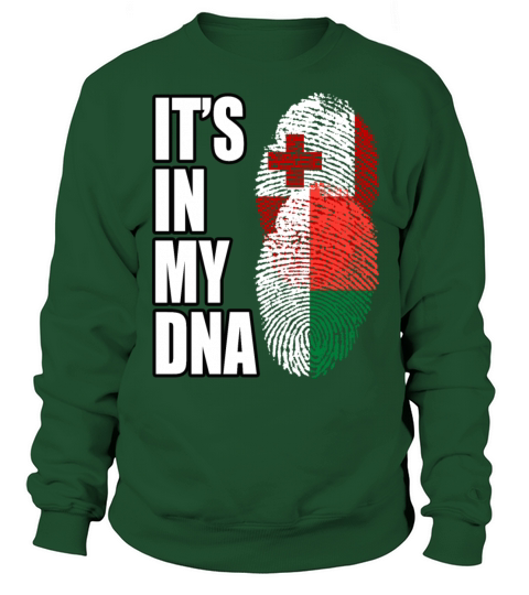 Tongan And Malagasy Mix Heritage DNA Flag Sweatshirt Unisex
