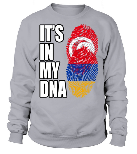 Tunisian And Armenian Mix Heritage DNA Flag Sweatshirt Unisex