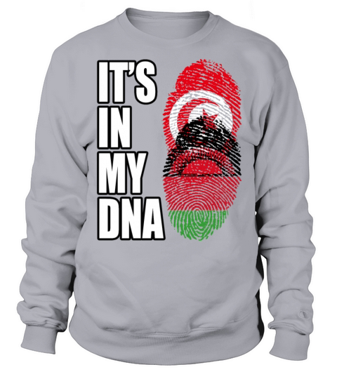 Tunisian And Malawian Mix Heritage DNA Flag Sweatshirt Unisex