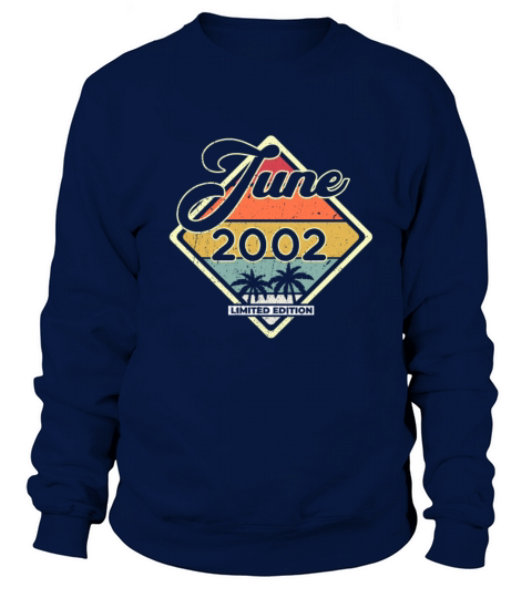 Vintage 20th Birthday June 2002 Sports Gift Sweatshirt Unisex