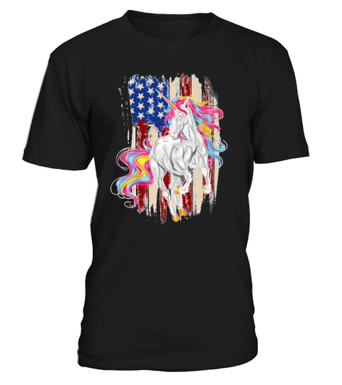 Americorn Patriotic Unicorn America Stars Flag shirt T-Shirt Unisex
