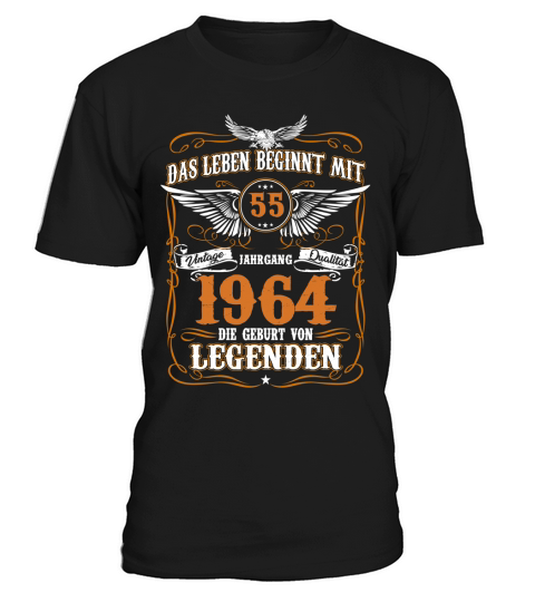 Das leben beginnt mit 55 jahrgang 1964 die geburt von legenden T-Shirt Unisex