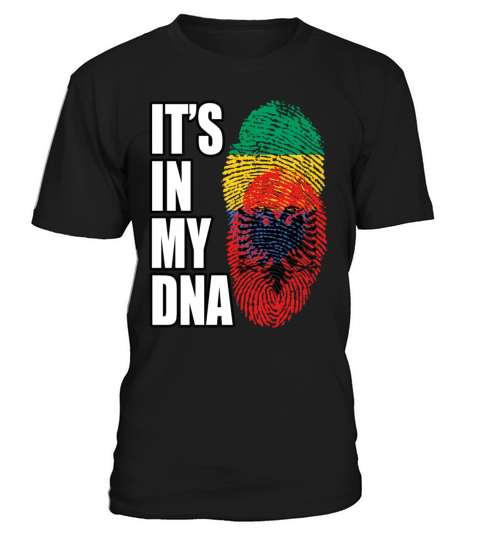 Gambian And Albanian Mix Heritage DNA Flag T-Shirt Unisex