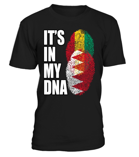 Guinean And Bahraini Mix Heritage DNA Flag T-Shirt Unisex
