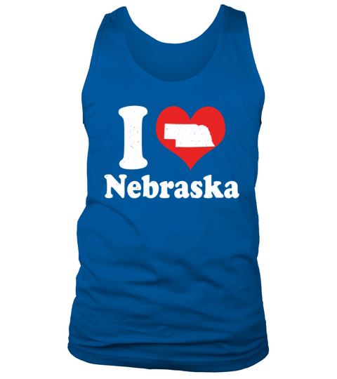 America Citizen US State Love I Heart Nebraska Tank Top Unisex