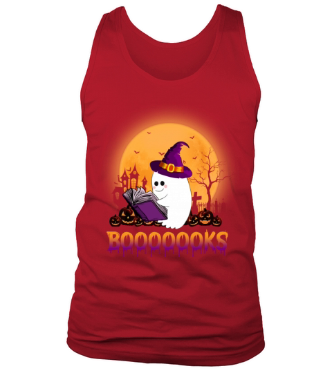 Booooooks Boo Read Books Halloween T Shirt Tank Top Unisex