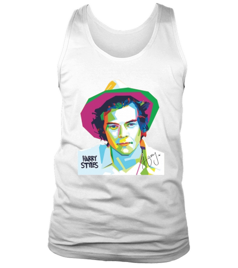 Colorful Harry Styles art autographed shirt Tank Top Unisex
