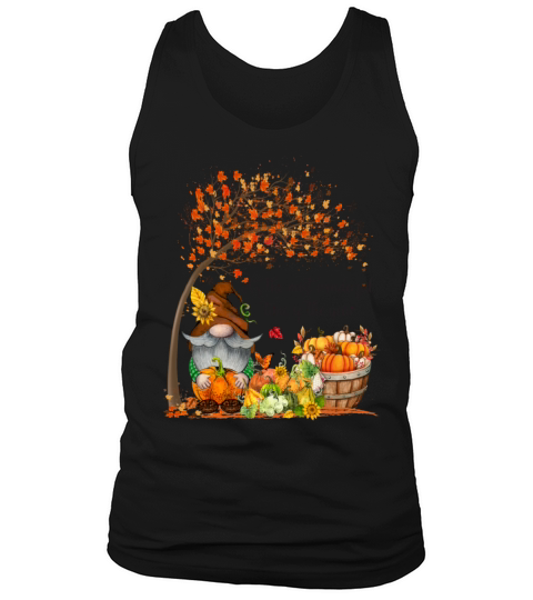 Fall Pumpkin Gnome Maple Leaves Sunflowers Tank Top Unisex