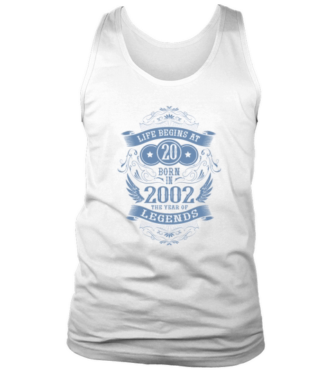 Funny sayings for the 20th birthday born in 2002 Tank Top Unisex