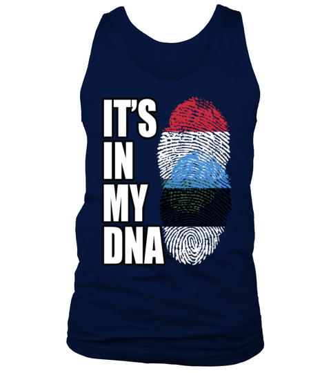 Hungarian And Estonian Mix Heritage DNA Flag Tank Top Unisex