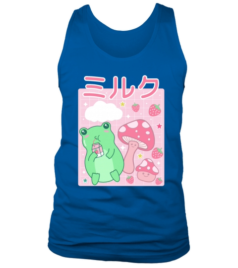 Kawaii Frog Japanese Cottagecore Mushroom Tank Top Unisex