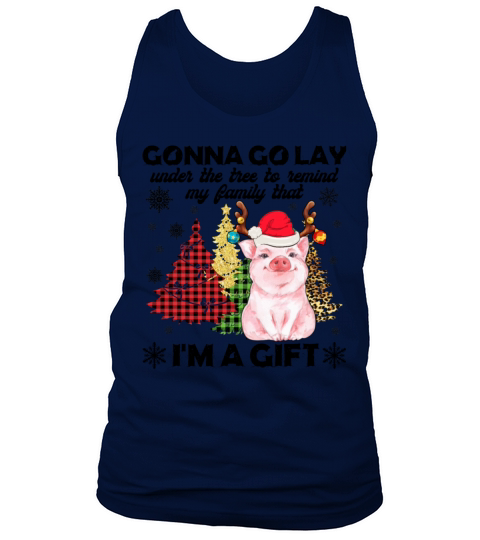 Pig Lady Lay Under Christmas Tree To Remind Family Tank Top Unisex