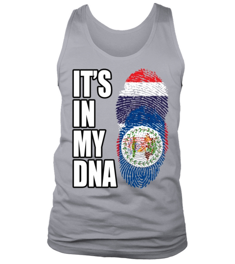 Thai And Belizean Vintage Heritage DNA Flag Tank Top Unisex