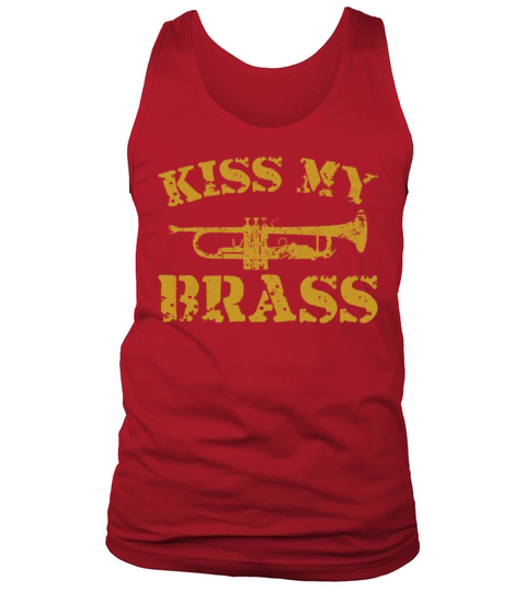 Trumpet Player Pun Vintage Kiss My Tank Top Unisex
