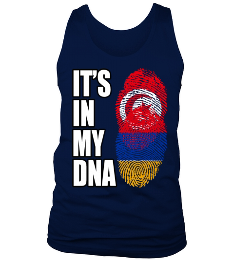 Tunisian And Armenian Mix Heritage DNA Flag Tank Top Unisex