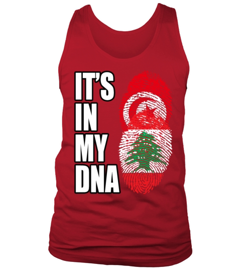 Tunisian And Lebanese Mix Heritage DNA Flag Tank Top Unisex