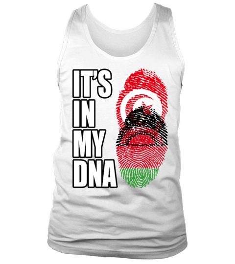 Tunisian And Malawian Mix Heritage DNA Flag Tank Top Unisex