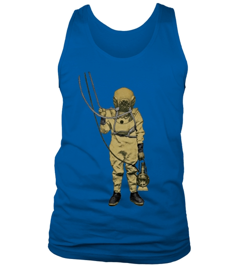 Vintage Diver with Diving Helmet and UW Lantern Tank Top Unisex