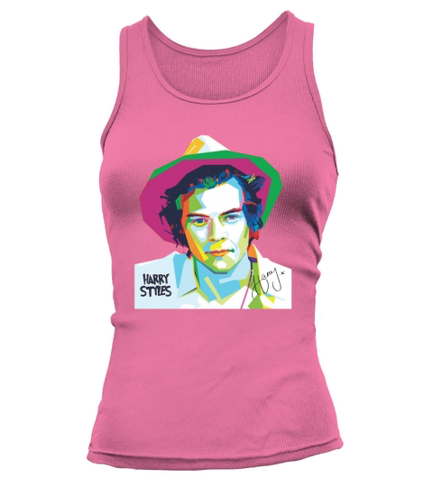 Colorful Harry Styles art autographed shirt Tank top Woman