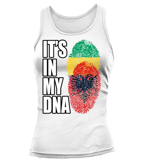 Gambian And Albanian Mix Heritage DNA Flag Tank top Woman