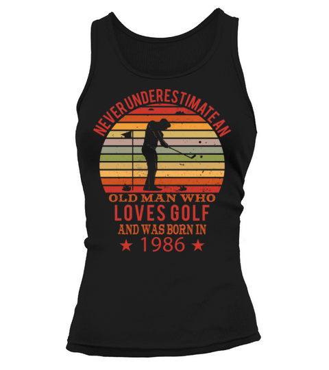 Golfing Golfplayers Vintage 1986 Birthday Tank top Woman