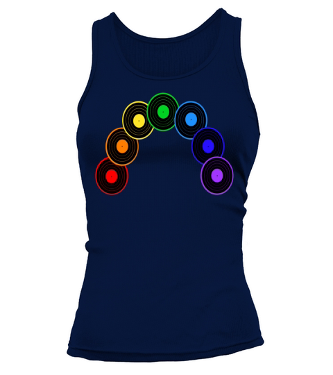 Musical Rainbow of Vinyl Records Tank top Woman