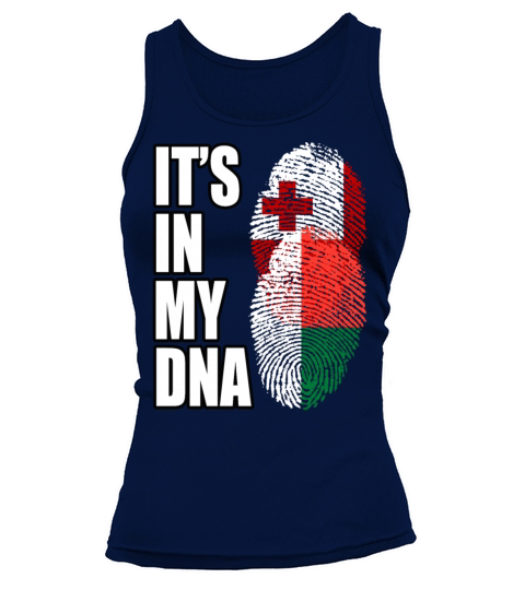 Tongan And Malagasy Mix Heritage DNA Flag Tank top Woman
