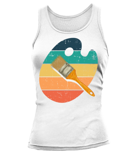 Vintage Paintbrush Heart Paint Art Tank top Woman