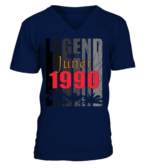 1990 vintage born in June gift V-Neck T-shirt