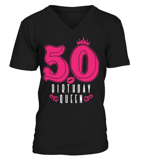 50th Birthday 50 Fifty Fiftieth Age Anniversary V-Neck T-shirt