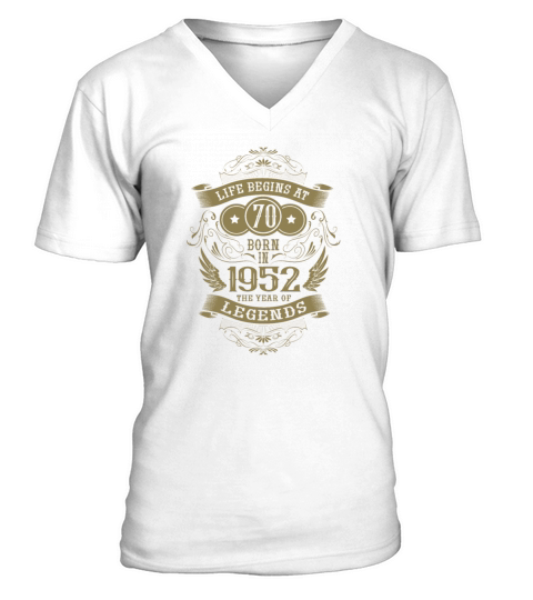 70th Birthday Gifts Vintage 1952 Sayings V-Neck T-shirt