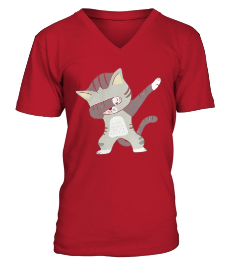 Dabbing Cat Shirt - Funny Cat Dab T-Shirt V-Neck T-shirt