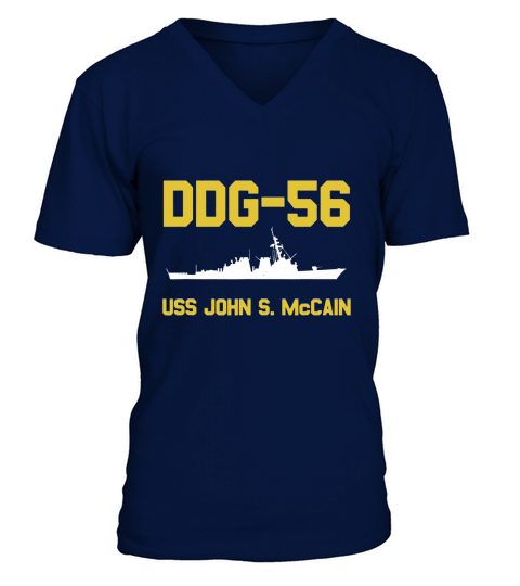 DDG 56 USS John S. McCain shirt V-Neck T-shirt